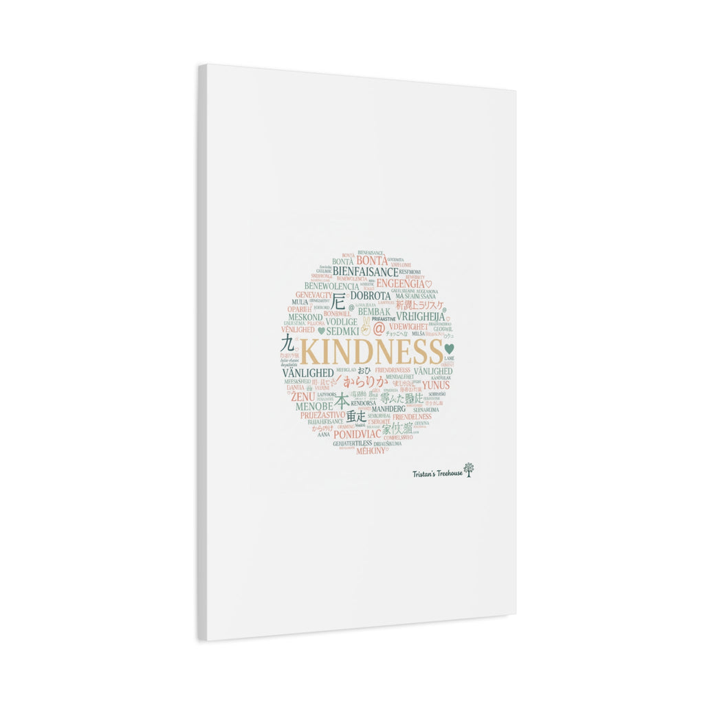 Kindness Word Cloud Canvas | Fresh Start Minimalist Wall Art
