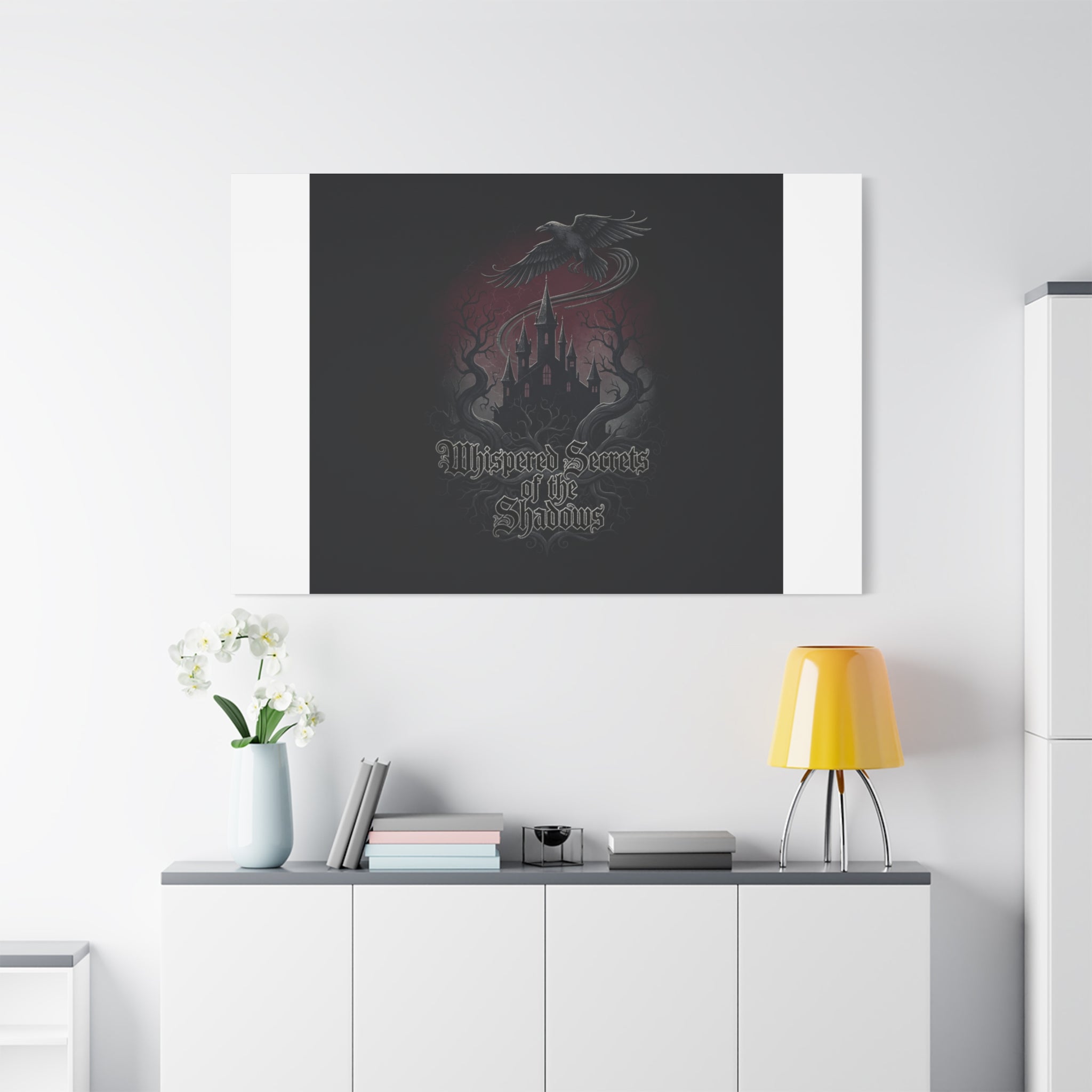 Whispered Secrets of the Shadows Castle Wall Art, Matte Canvas | Gothic Medieval Decor