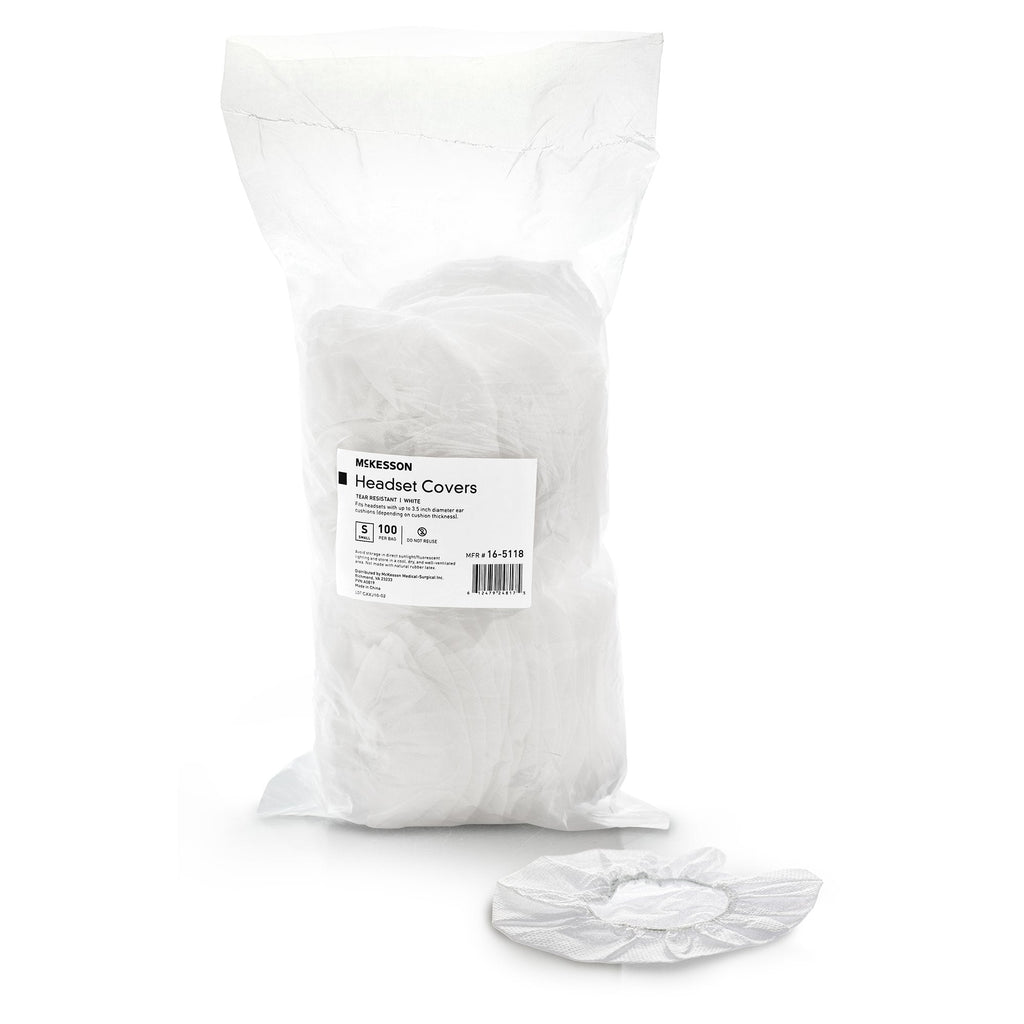 McKesson Sanitary Headset Cover, Small, White 16-5118