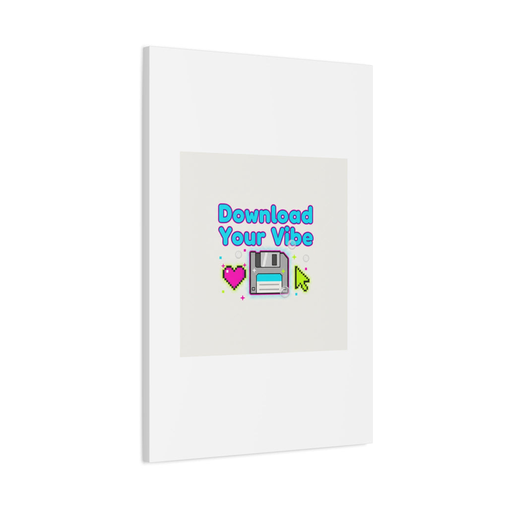 Download Your Vibe Canvas | Y2K Retro Tech, Pixel Floppy Disk Poster