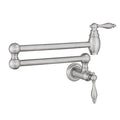 Pot Filler,Wall Mount Commercial Pot Filler Faucet,Brass Material Kitchen Folding Faucet,Coffee Machine Faucet with Stretchable Double Joint Swing Arms,Style A,Brushed Nickel