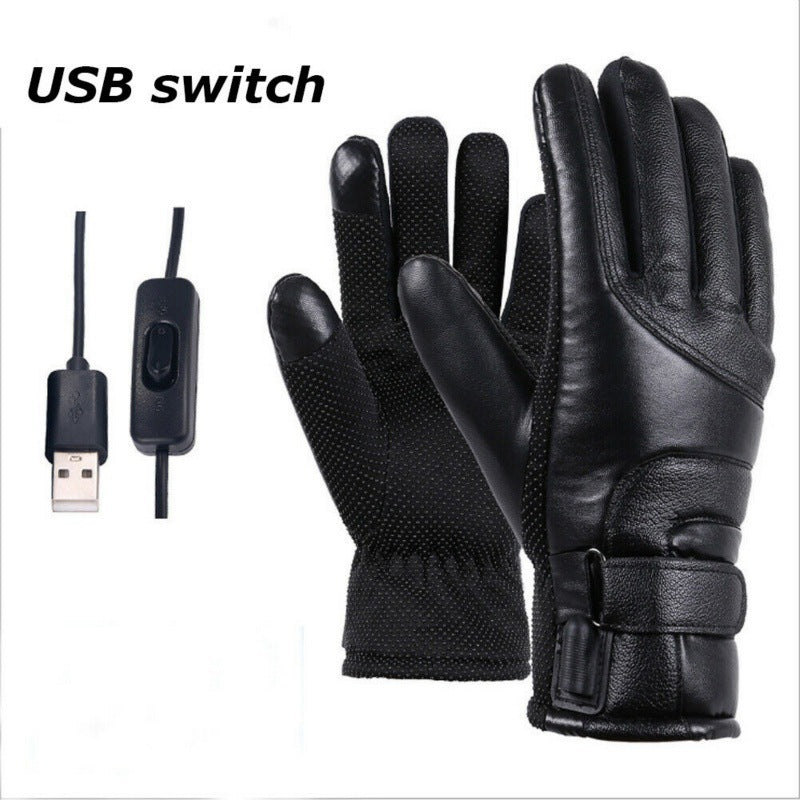 Power Bank Gloves With USB Heating Windproof And Cold-resistant