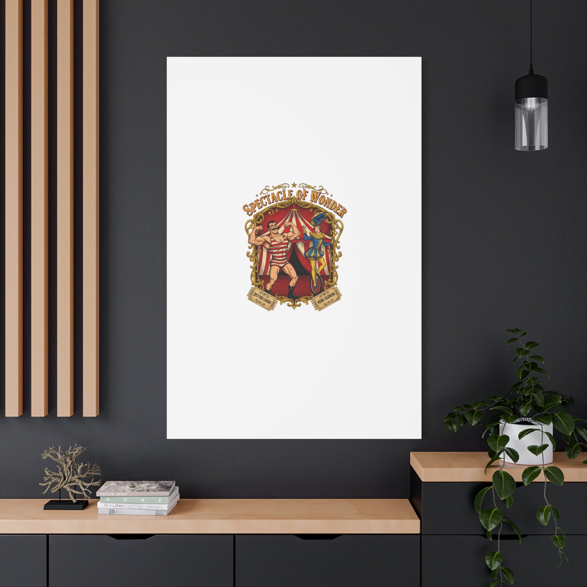 Spectacle of Wonder Circus Art Print, Canvas | Vintage Carnival Design