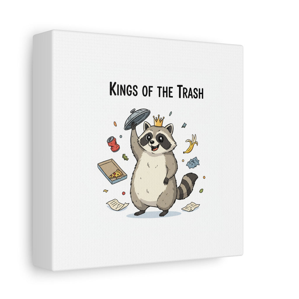 Kings of the Trash Canvas, Raccoon Doodle | Trash Panda, Goofy Critter Art