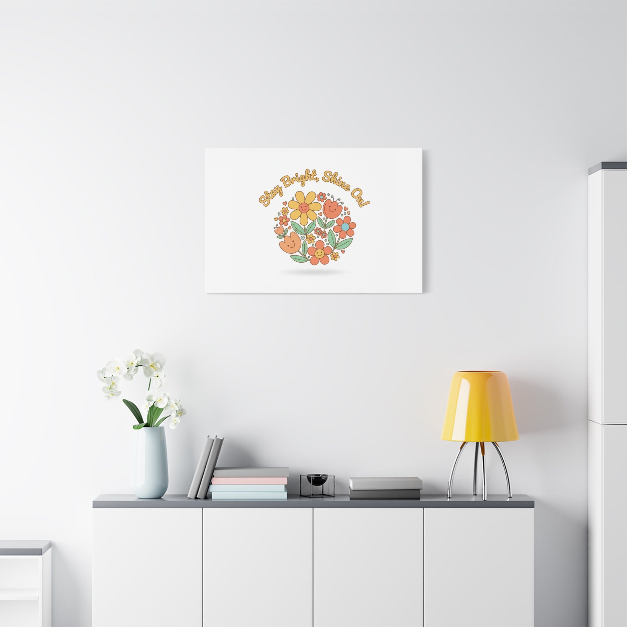 Stay Bright Shine On Canvas | Hopecore, Radical Optimism Wall Art