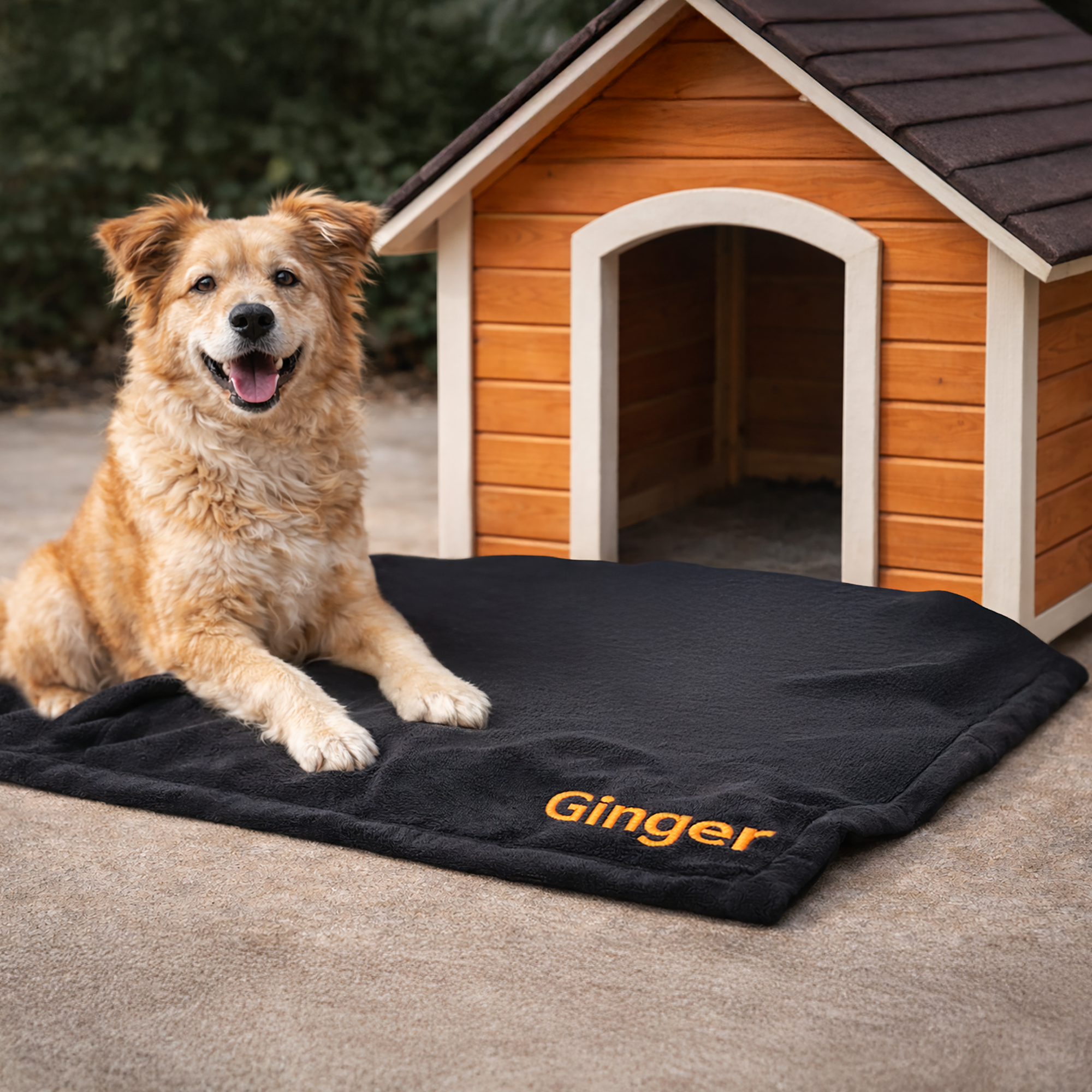 Personalized Dog Blanket – Embroidered Pet Name Fleece Blanket