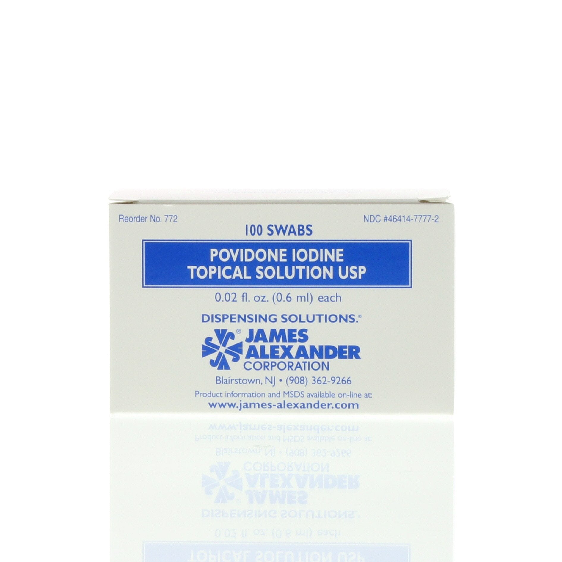 James Alexander Corporation Povidone Iodine Swabs 772