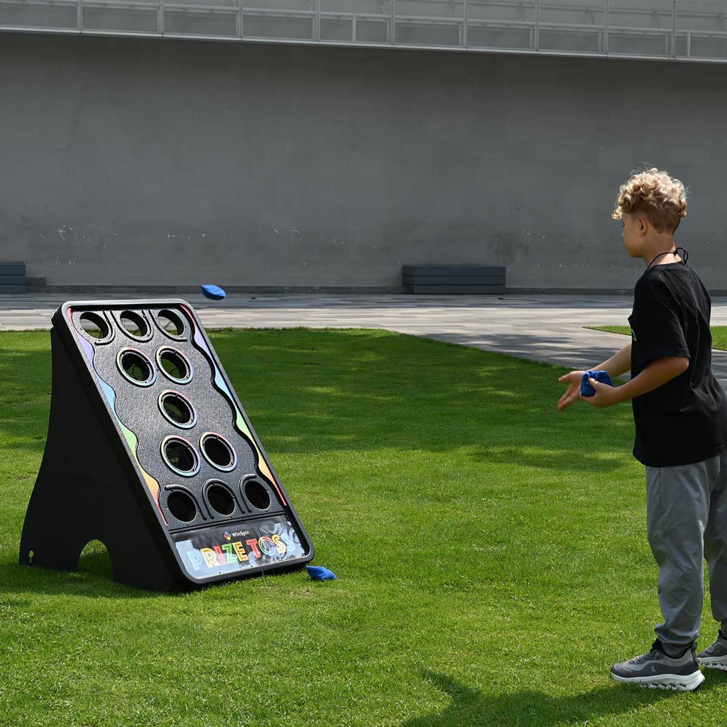 WinSpin Outdoor Bag Toss Game with Board & 5 Bean Bags