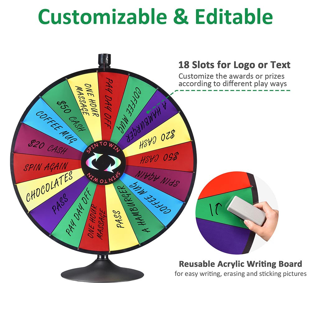 Yescom Custom Spinning Prize Wheel Dry Erase Complete Kit