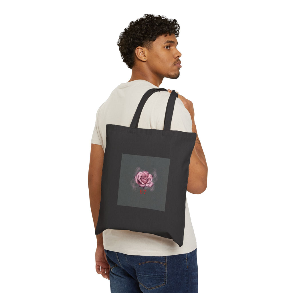 Moon Rose Tote, Romantic Gothic Lite canvas tote