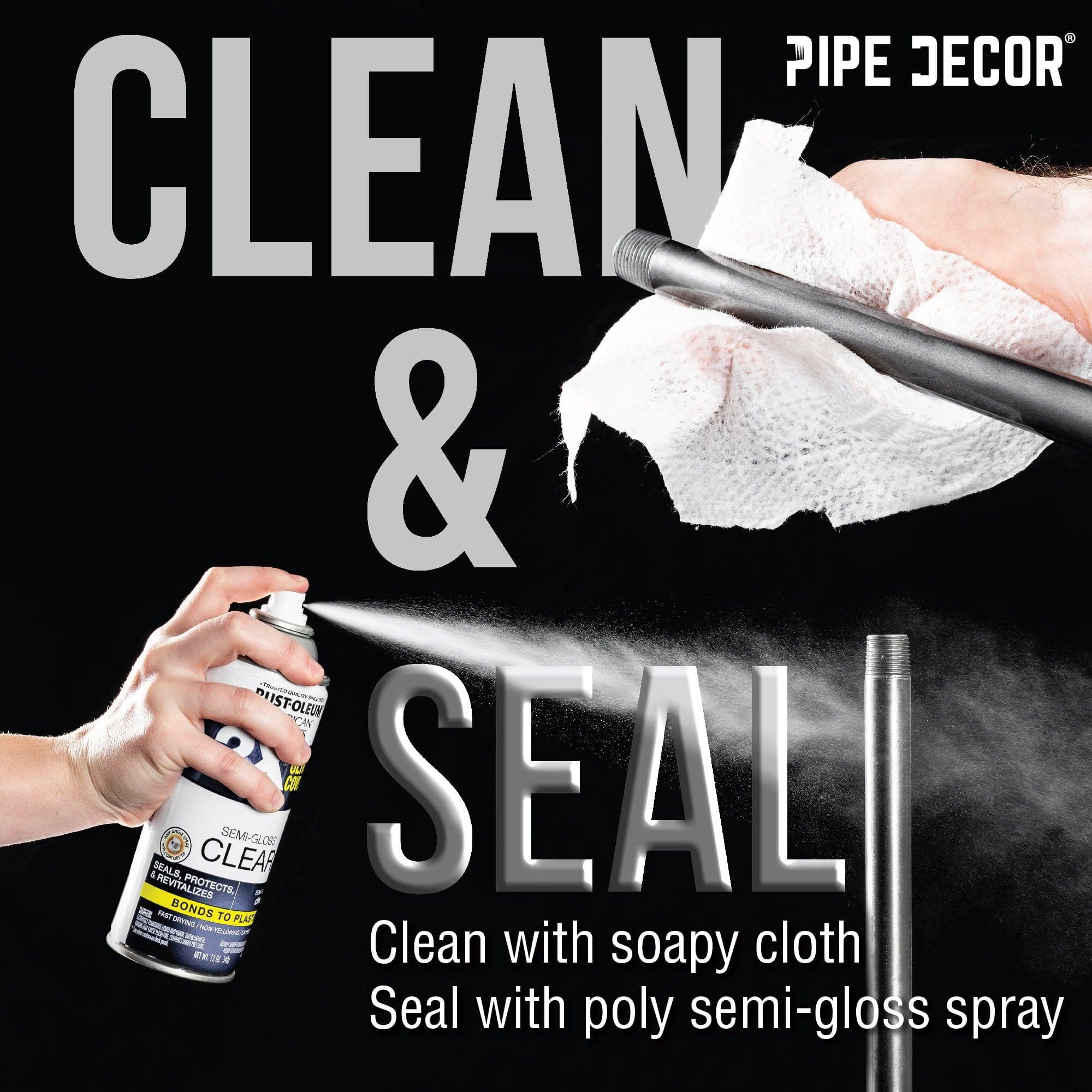 1 in. x 24 in. Black Pipe