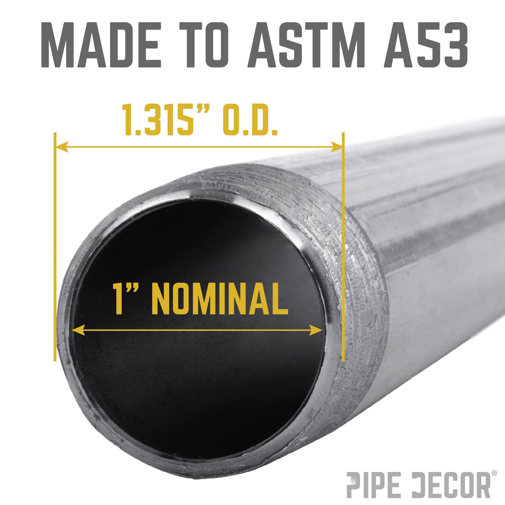 1 in. x 36 in. Black Pipe