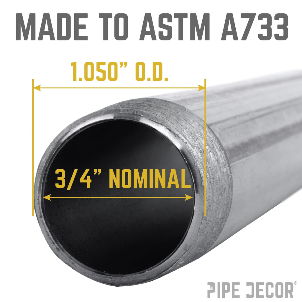 3/4 in. x 10 in. Black Pipe