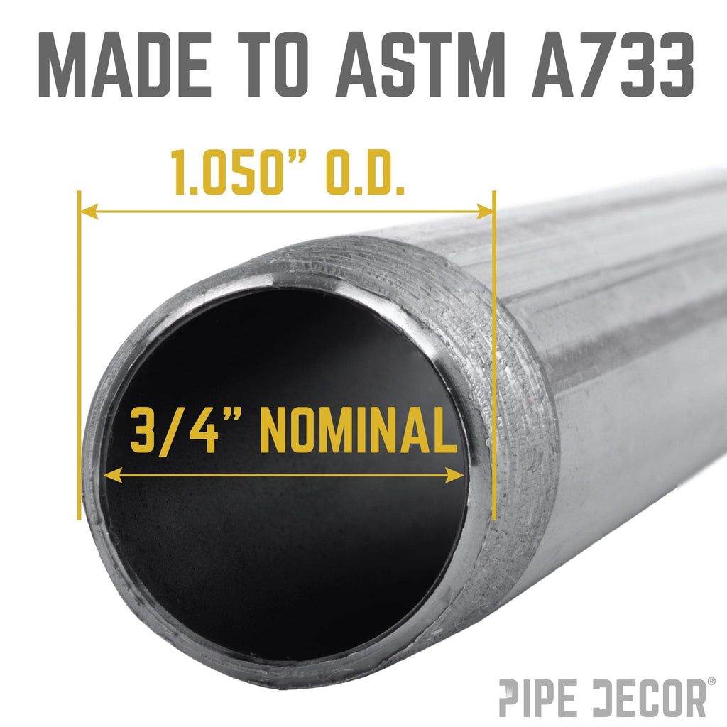 3/4 in. x 3 1/2 in. Black Pipe