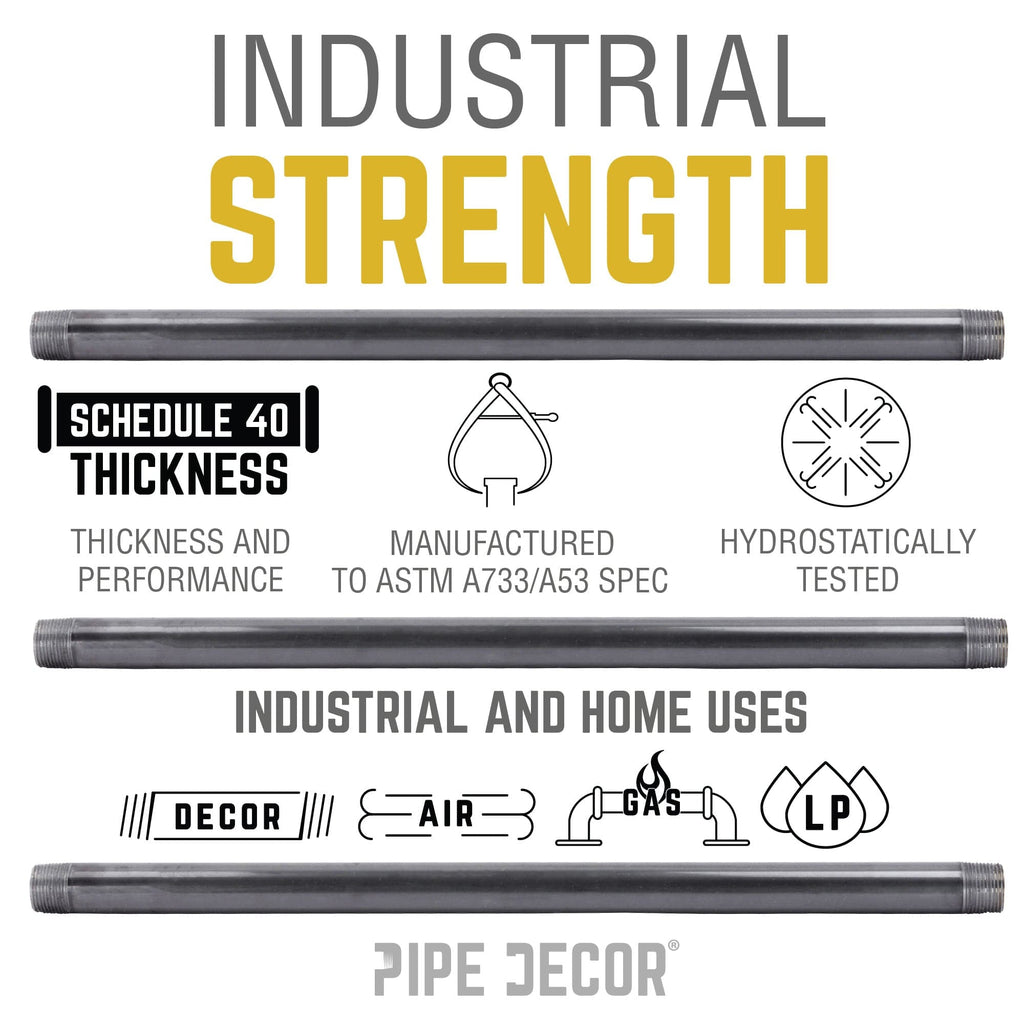 3/8 in. x 1 1/2 in. Black Pipe