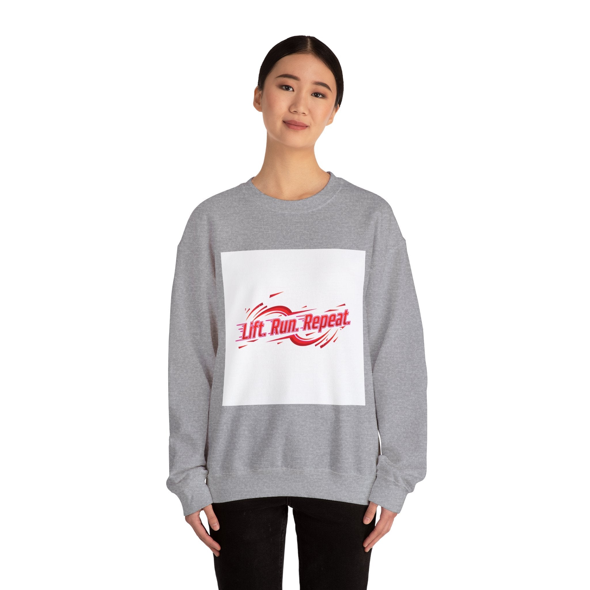 Lift. Run. Repeat. Sweatshirt | Fitness Shirt, Gym Motivation Activewear