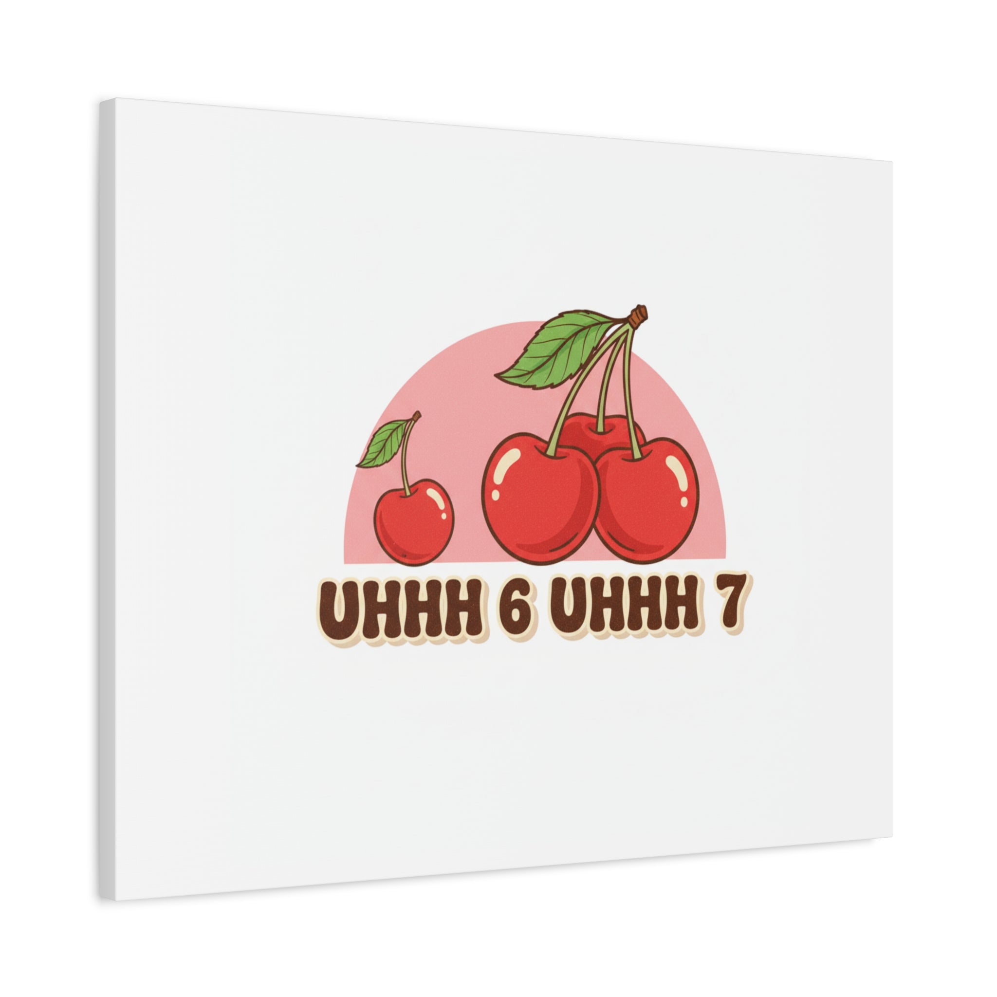Six Severn Cherry Retro Graphic Canvas | kawaii fruit print, vintage cherry design