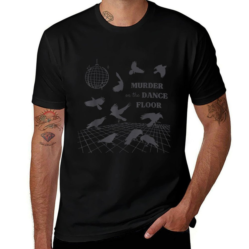 Murder On The Dance Floor Funny Crow Dancing Disco  Slim-fit Cut T-Shirt