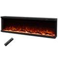36/40/50/60 Inch Wide 3-Sided Electric Fireplace Insert with Remote Control and 12 Flame Colors