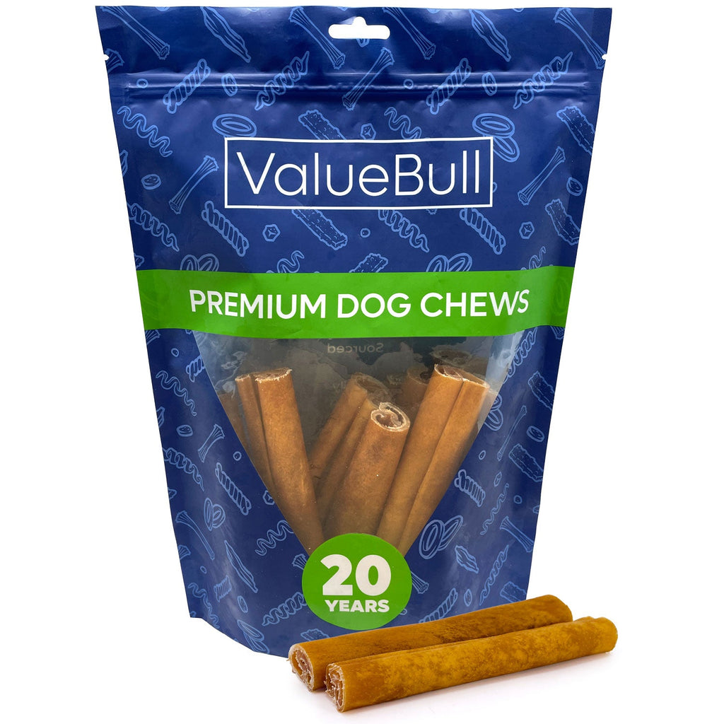 ValueBull Buffalo Collagen Sticks for Dogs, 6 Inch Jumbo Chew, 10 Count