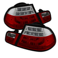 SPYDER BMW E46 3-Series 04-06 2Dr Light Bar Style LED Tail Lights Red Clear ALT-YD-BE4604-LBLED-RC 5076588