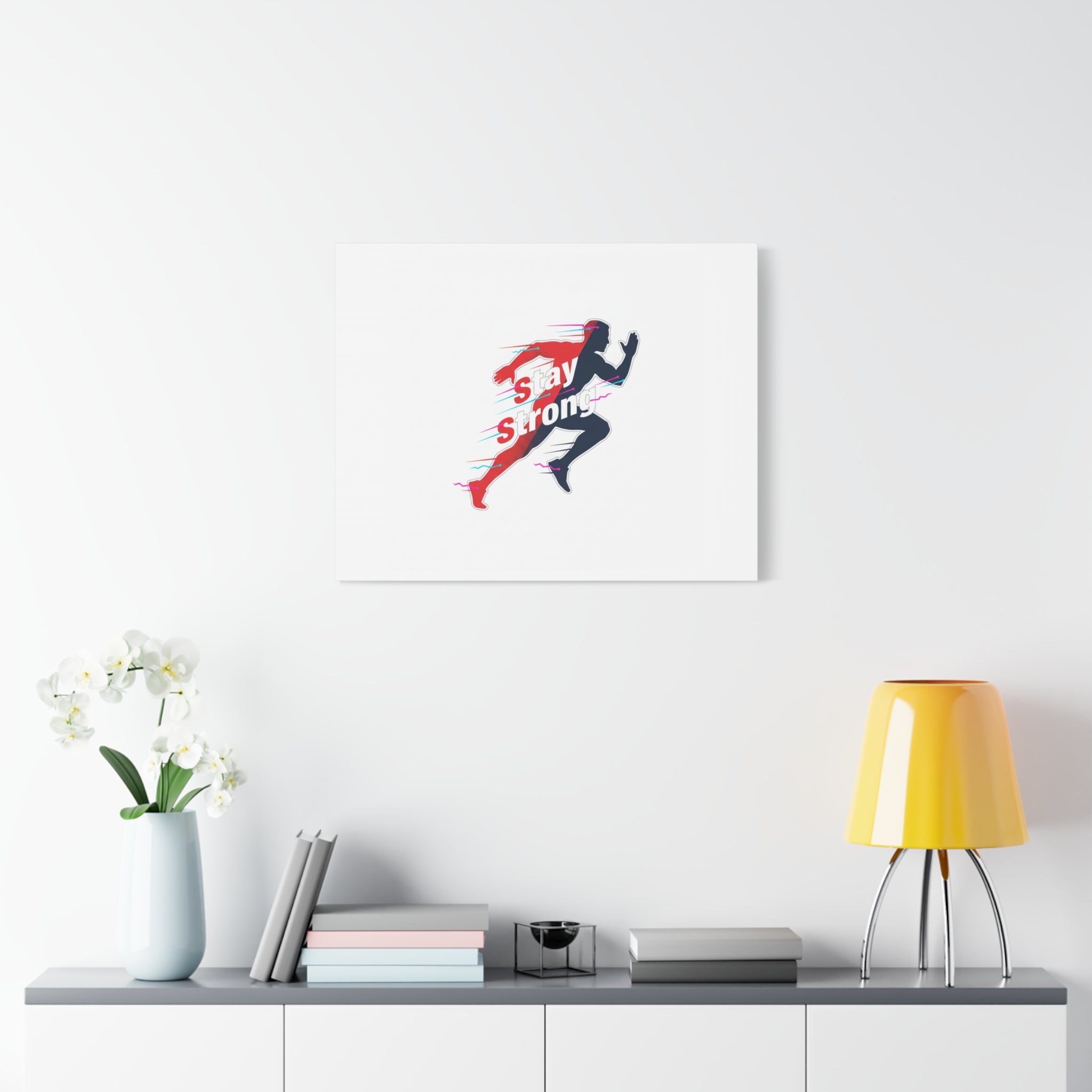 Stay Strong Runner Canvas | Fitness Motivation, Gym Wall Art