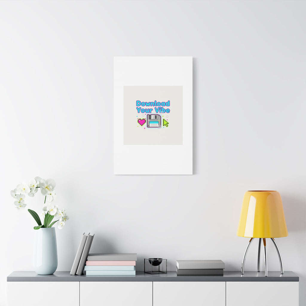 Download Your Vibe Canvas | Y2K Retro Tech, Pixel Floppy Disk Poster