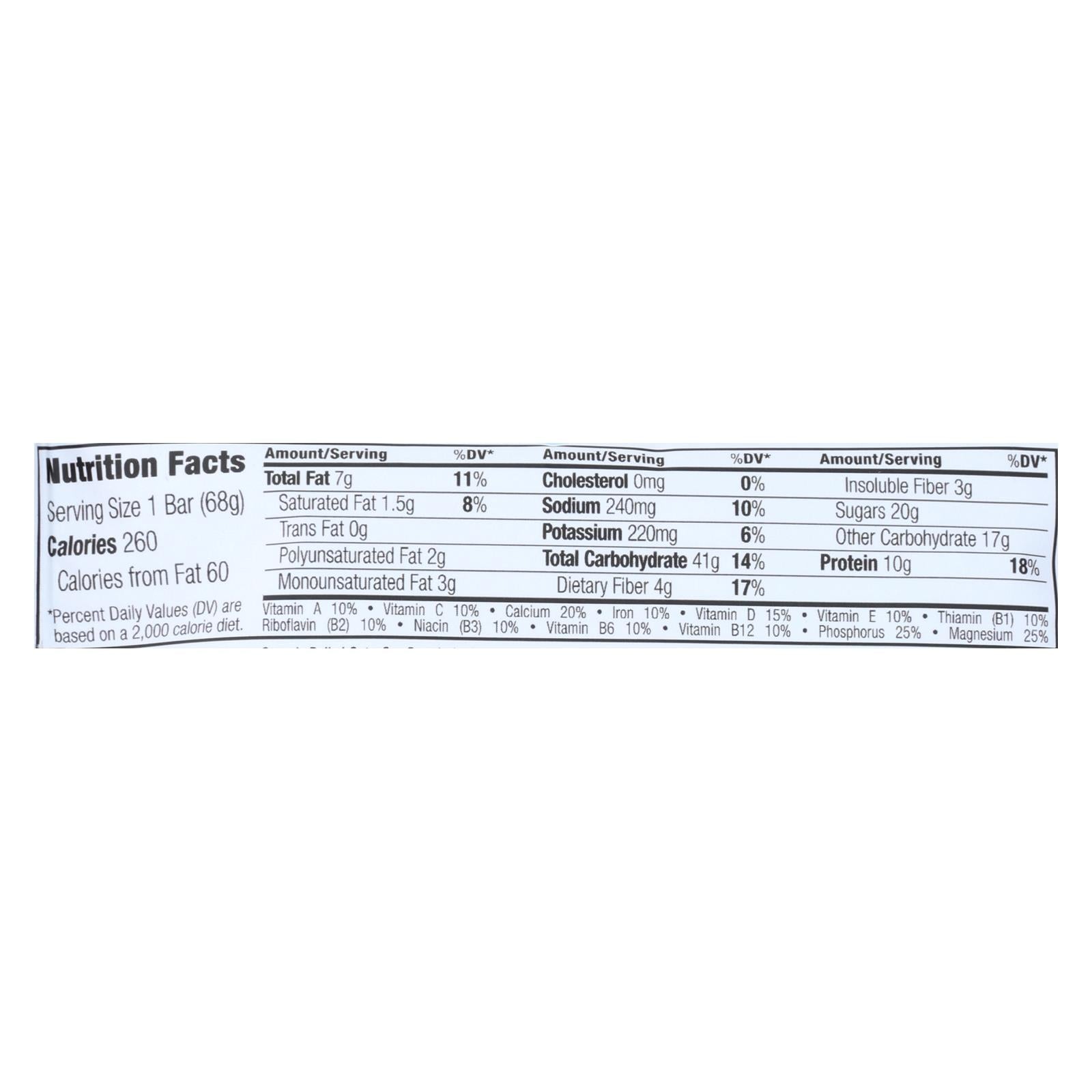 Clif Bar Organic Chocolate Chip Peanut Butter Crunch Bars, Case of 12, 2.4 oz