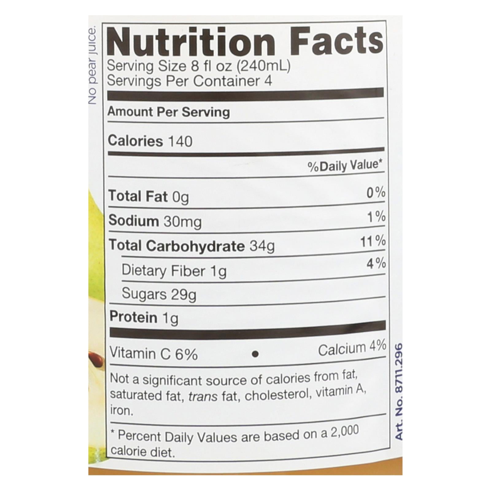 Hero Pear Nectar Preserves, Case of 6, 33.8 Ounce Jars