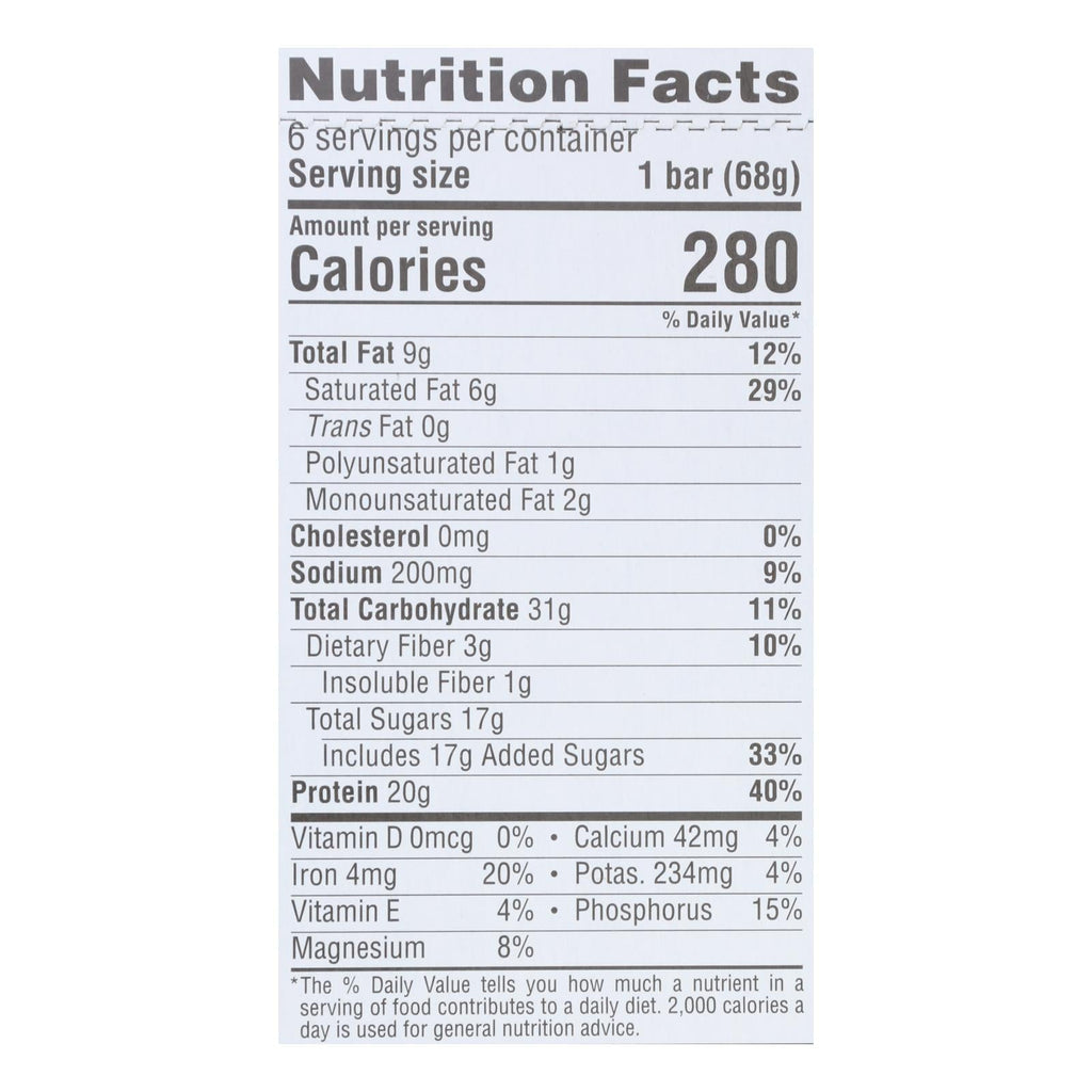 CLIF Builders Chocolate Mint Protein Bars, Case of 6 Multipacks, 6 Count, 2.4 Ounce Bars