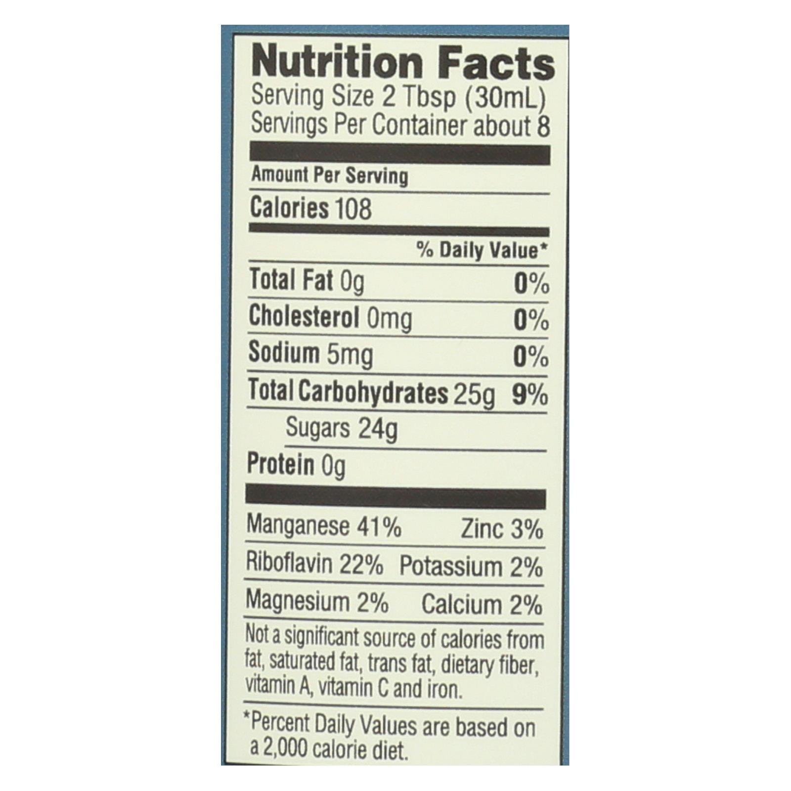 Crown Maple Madagascar Vanilla Infused Organic Maple Syrup, Case of 8, 8.5 Fluid Ounce