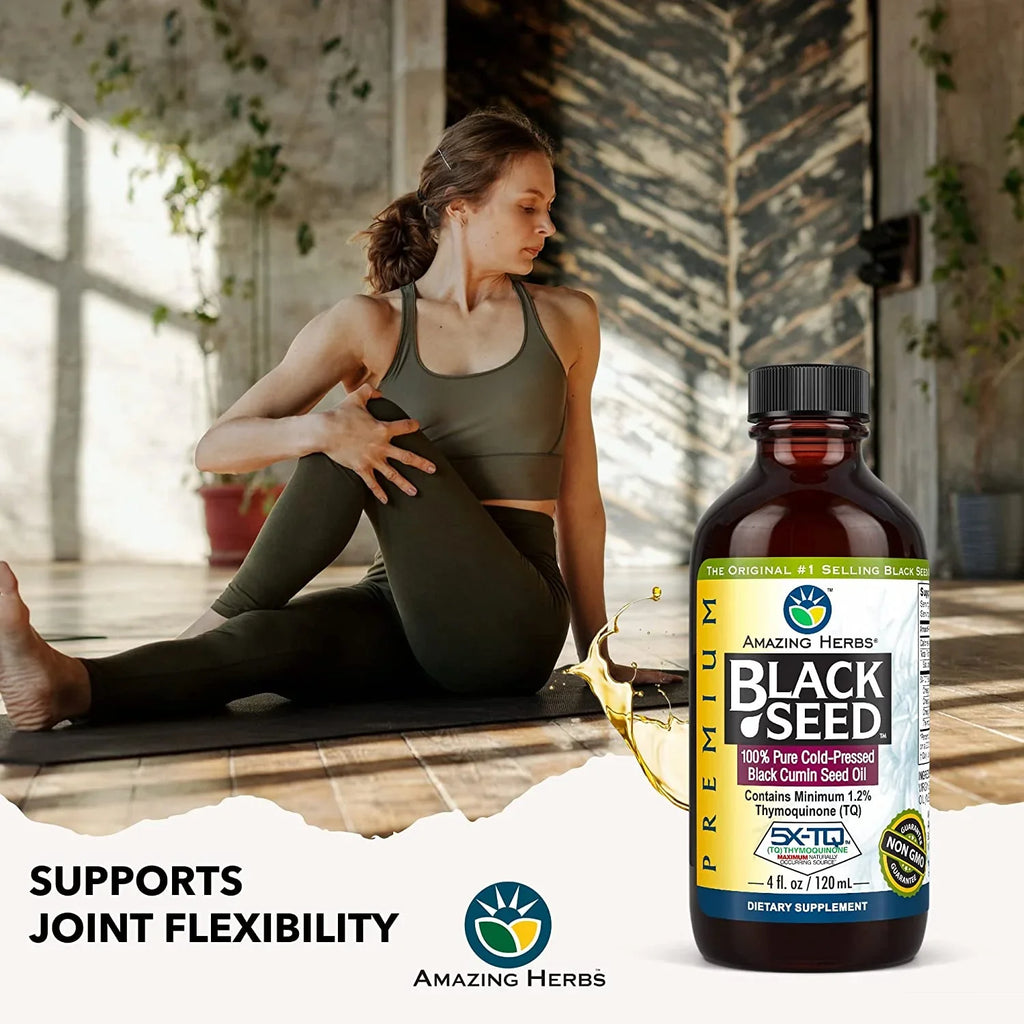 Amazing Herbs Black Seed & Flaxseed Oil Blend, 8 fl oz, Pack of 3