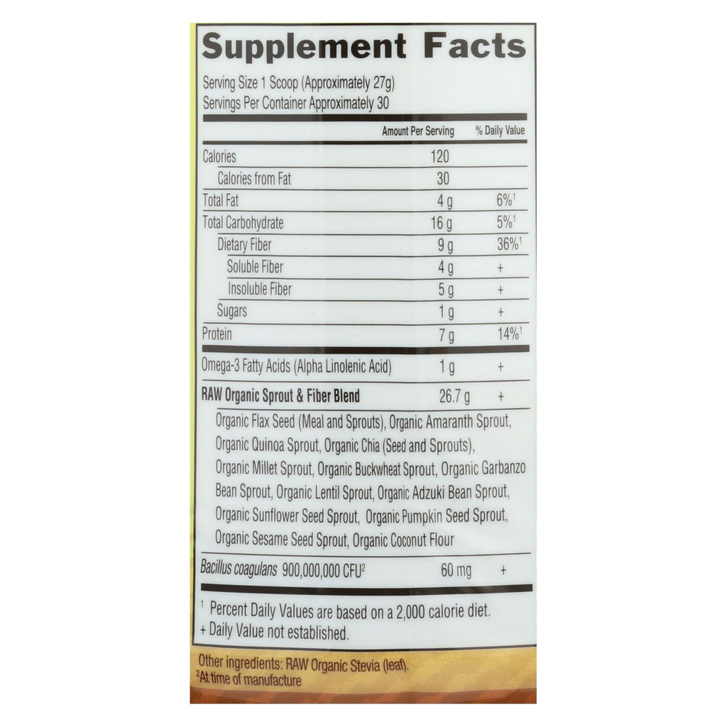 Garden Of Life Raw Organic Fiber Powder, 1.77 Pound
