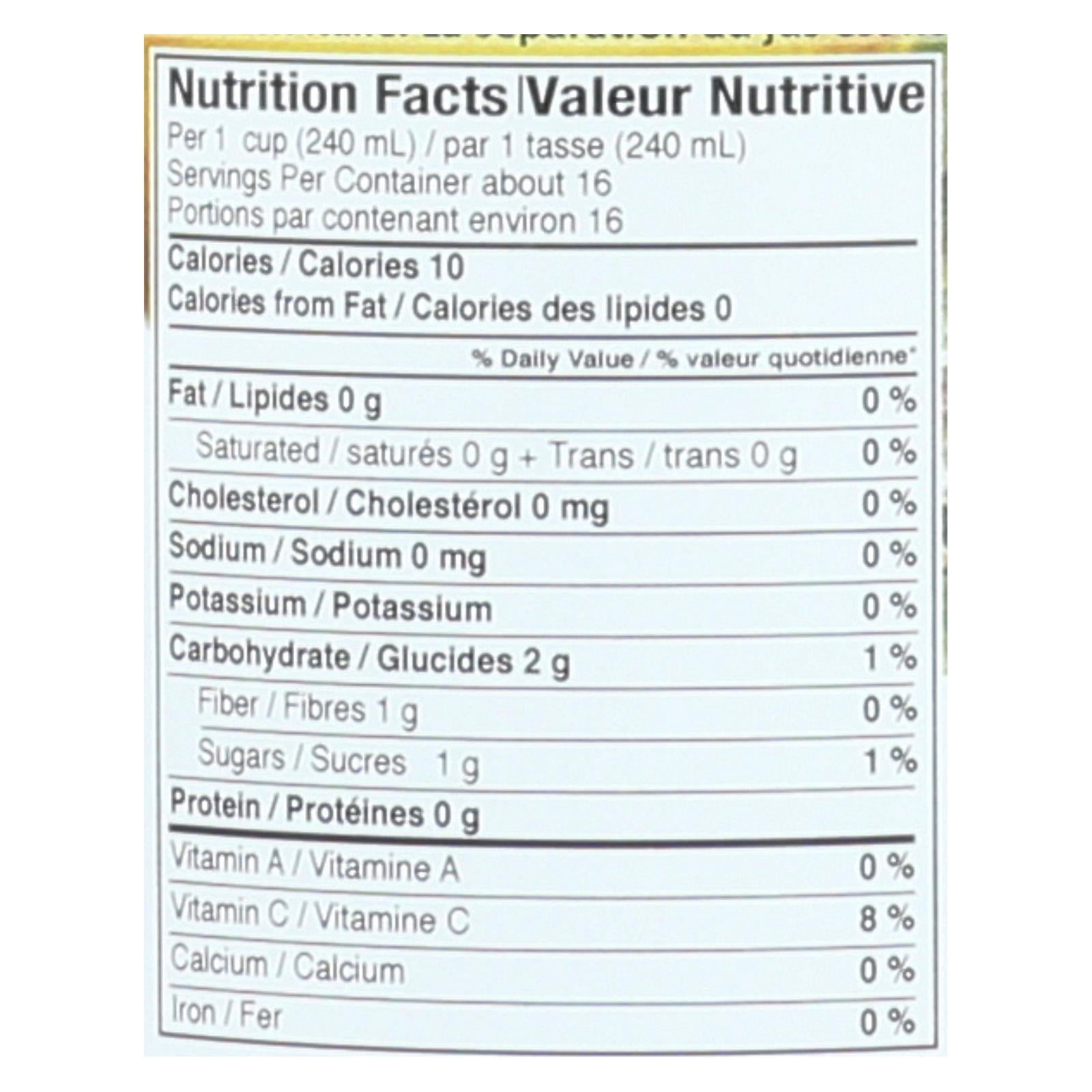 Volcano Burst Organic Lemon Juice, Case of 12, 16.9 Fluid Ounce Bottles
