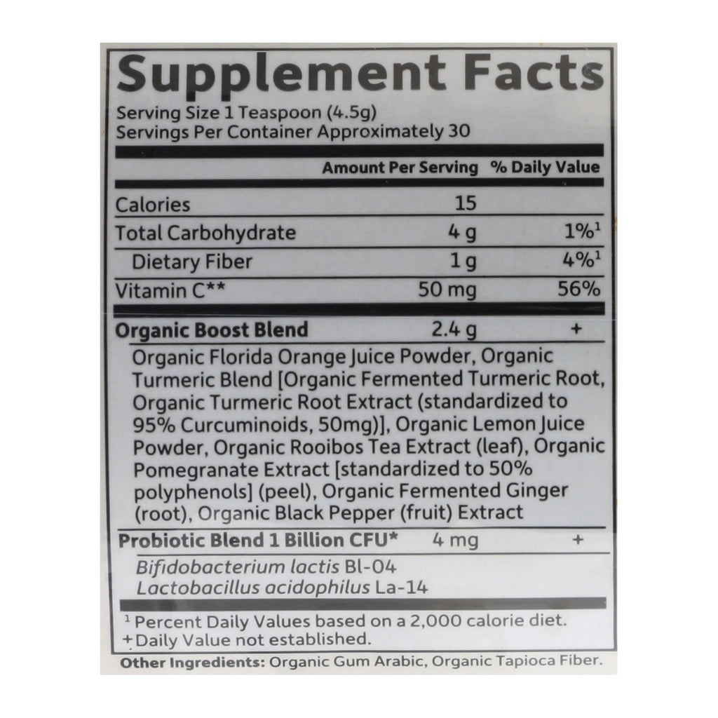 Garden of Life Organics Fermented Organic Turmeric Boost, 4.76 Ounce