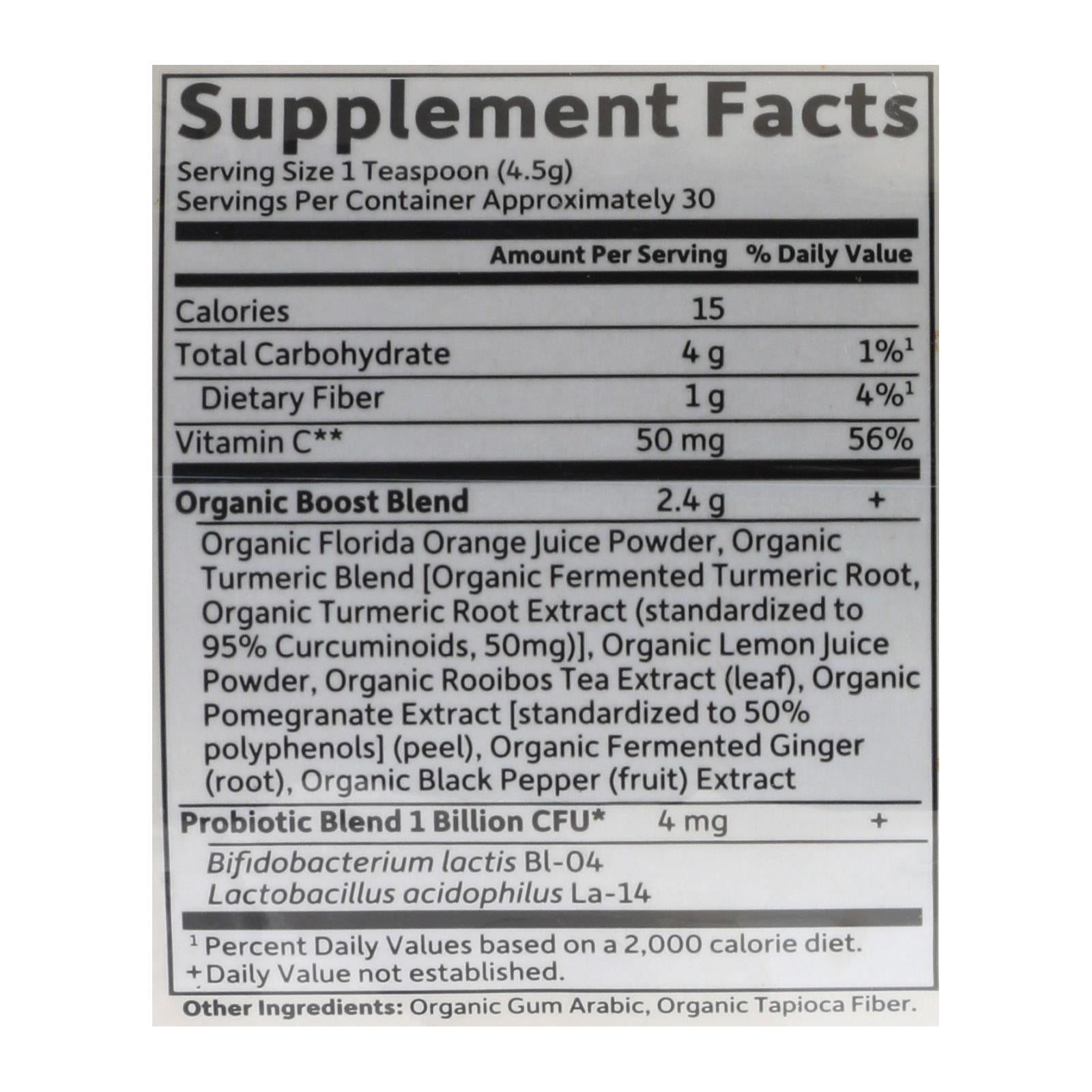 Garden of Life Organics Fermented Organic Turmeric Boost, 4.76 Ounce