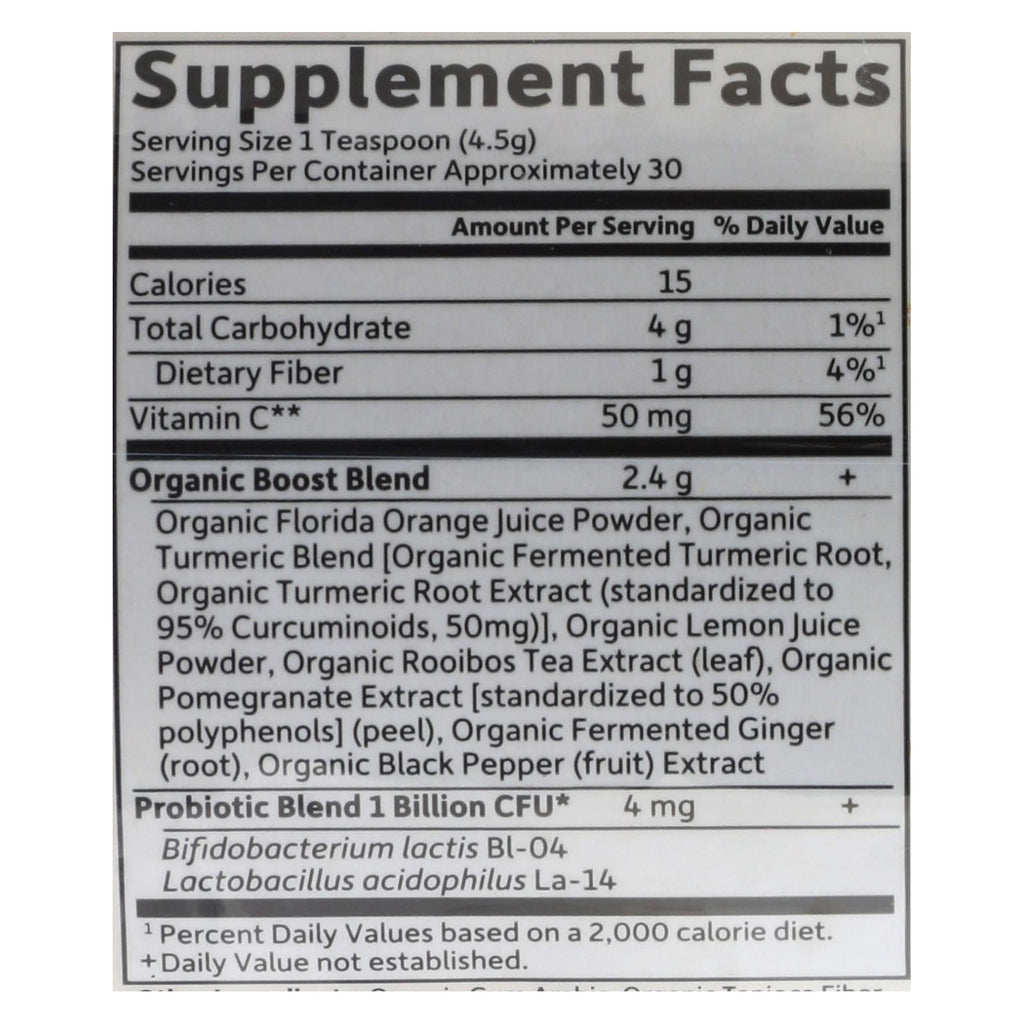 Garden of Life Organics Fermented Organic Turmeric Boost, 4.76 Ounce