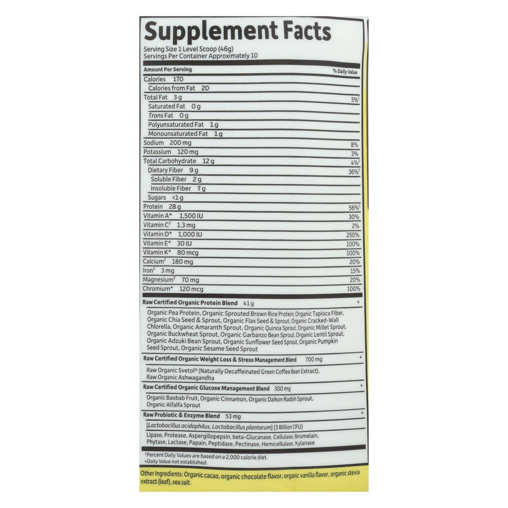 Garden of Life Raw Fit Organic Chocolate, 16.04 Ounce