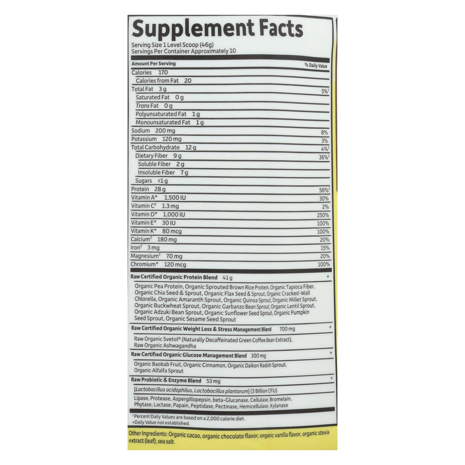 Garden of Life Raw Fit Organic Chocolate, 16.04 Ounce