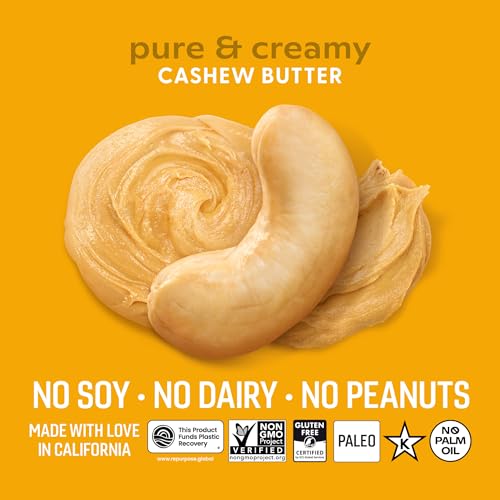Octonuts Dry Roasted Pure Cashew Butter, Case of 8, 16 oz Jars