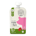 Serenity Kids Stage 2 Baby Food Pouch Free Range Pork and Apple with Organic Carrots and Sage, Case of 6, 3.5 Ounce