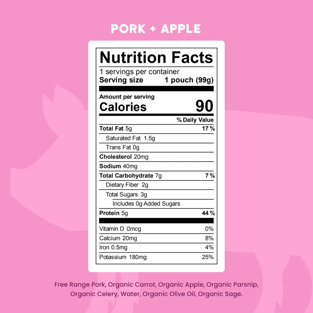 Serenity Kids Stage 2 Baby Food Pouch Free Range Pork and Apple with Organic Carrots and Sage, Case of 6, 3.5 Ounce