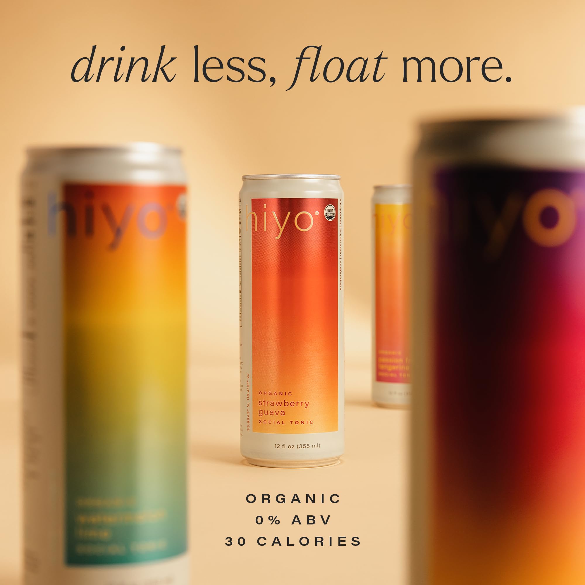 Hiyo Organic Pineapple Coconut Seltzer, Case of 6, 4 Pack, 12 Fluid Ounce Cans