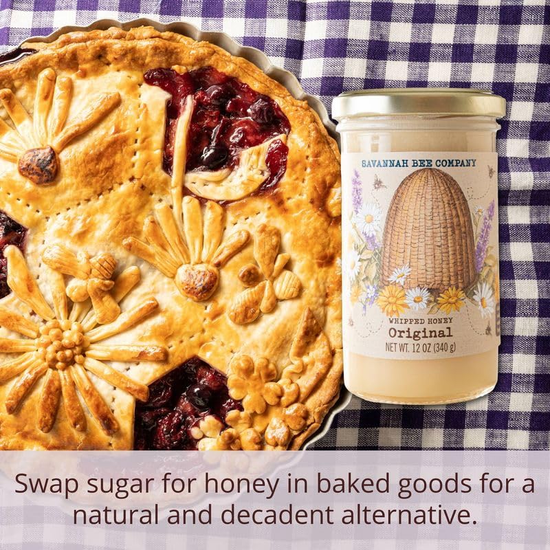 Savannah Bee Whipped Honey Original, Case of 12, 12 Ounce Jars