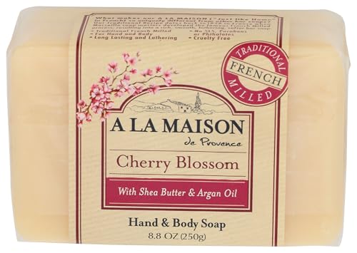 A La Maison Cherry Blossom Bar Soap, 8.8 Ounces