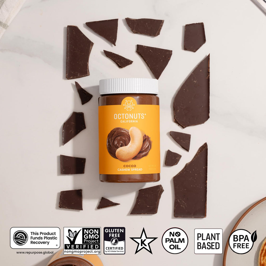 Octonuts Cocoa Cashew Butter Spread, Case of 8, 16 oz Jars