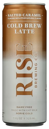 Rise Brewing Co. Salted Caramel Cold Brew Latte, Case of 12, 11 Fluid Ounce Cans