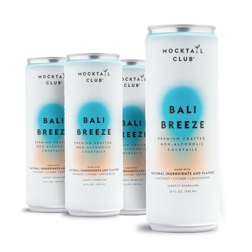 Mocktail Club Bali Breeze Mocktail, Case of 6, 4 Count, 12 Fluid Ounce Cans
