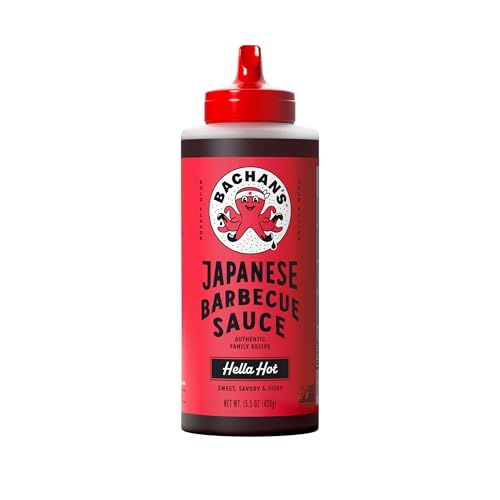 Bachan's Hella Hot Japanese BBQ Sauce, Case of 6, 15.5 Fluid Ounce Bottles