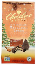 Chocolove Dark Chocolate Marzipan Trees, Case of 8, 7.05 oz Bags